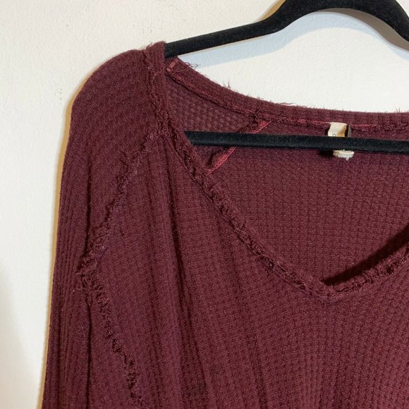 Free People Laguna Thermal Waffle Knit Slouchy Top - Picture 4 of 8